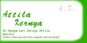 attila kernya business card